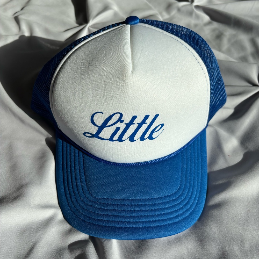 Sorority Little Blue and White Trucker Hat Big Little Reveal Worn Once Like New